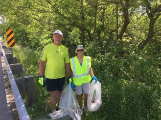 Volunteers at our Adopt-a-highway cleanup