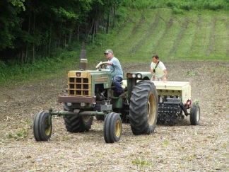 Planting the prairie in early summer of 2016